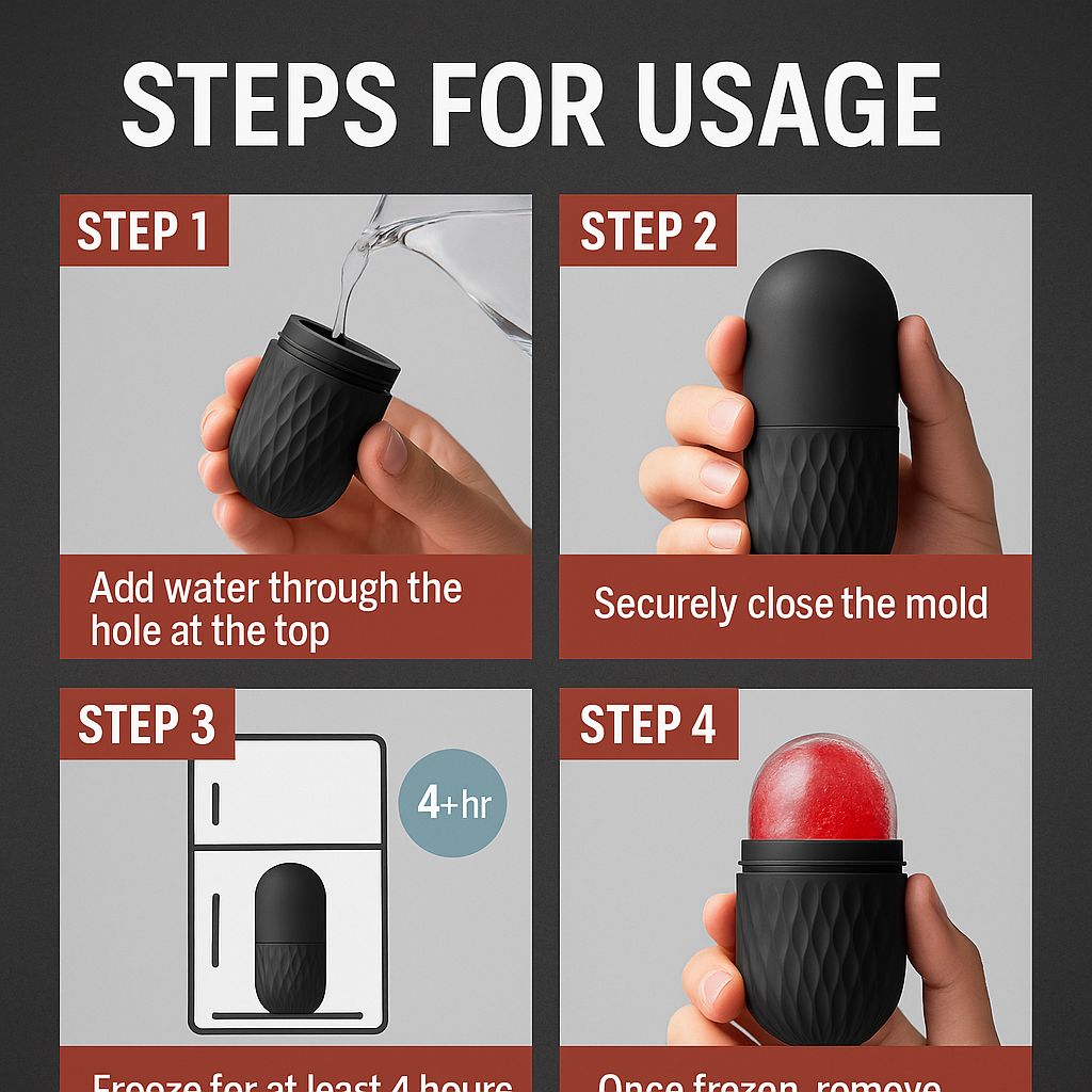 GlowChill™ Ice Therapy Capsule – Reusable Face Cooling Tool for Pore Tightening & Puffiness Relief